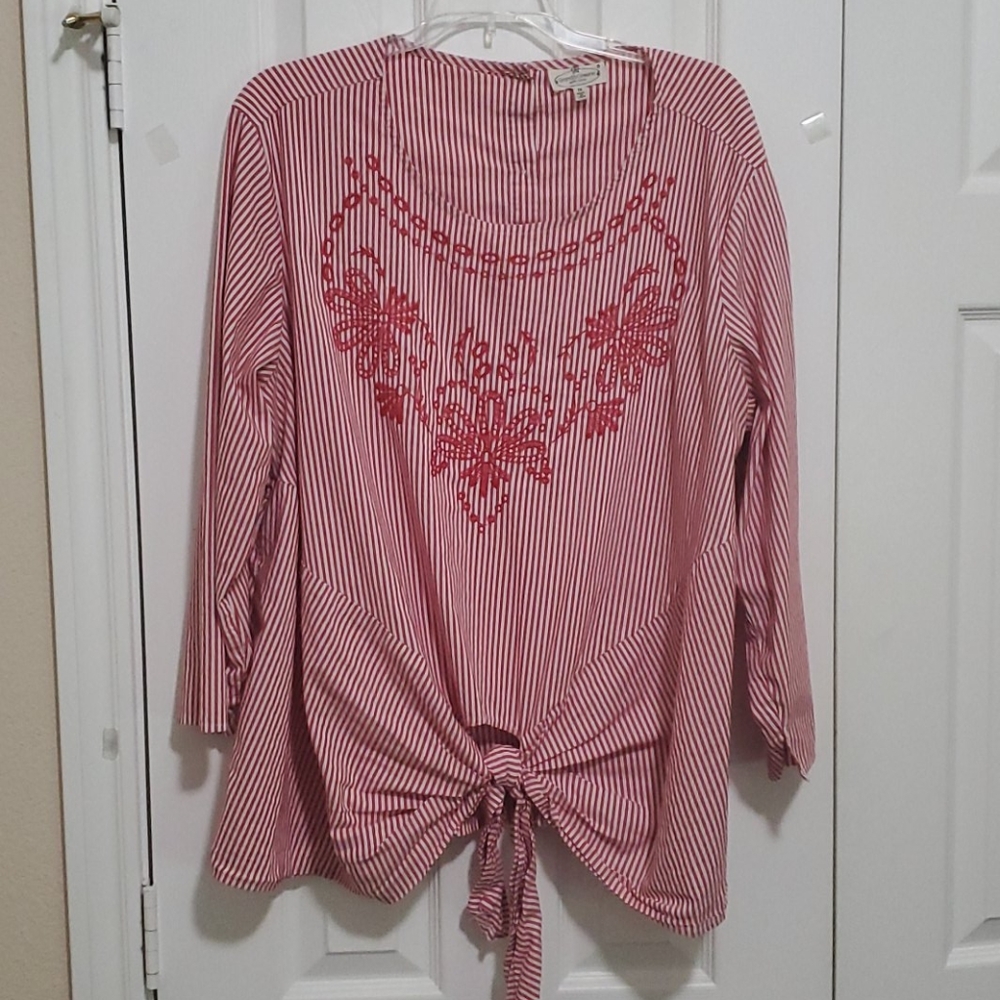 Tie front blouse